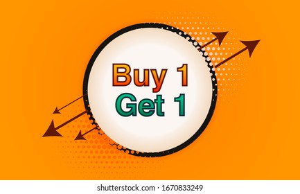 buy one get one free offer tag design