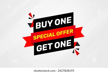 buy one get one free. Online shop discount sale background for buy 1 get 1, Special Discount marketing poster design for web and Social. sale banner vector template Design.