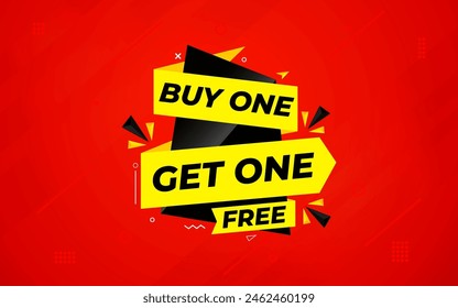 buy one get one free. Online shop discount sale background for buy 1 get 1, Special Discount marketing poster design for web and Social. sale banner vector template Design.