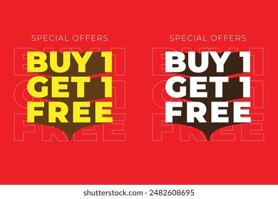 buy one get one free. Online shop discount sale background for buy 1 get 1, Special Discount marketing poster design for web and Social.