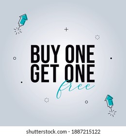 Buy one get one free promo sale banner 