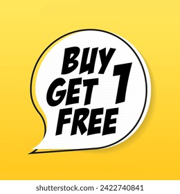 Buy One Get One Free. Promotion Discount banner. Coupon icon. Modern concept design. Shop now. Vector illustration