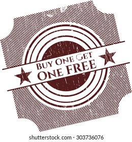 Buy one get One Free rubber stamp
