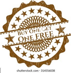 Buy one get One Free rubber stamp