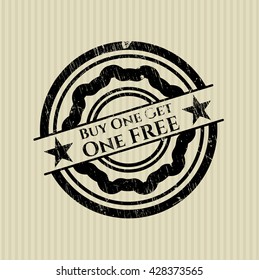 Buy one get One Free rubber stamp