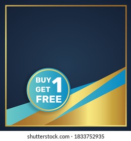 Buy one get one free sale banner. - Vector.
