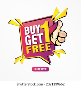 Buy one get one free, sale banner,discount tag, super offer,design template, vector illustration