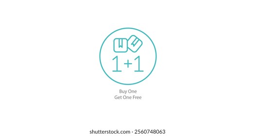 Buy One Get One Free Special Offer Vector Icon