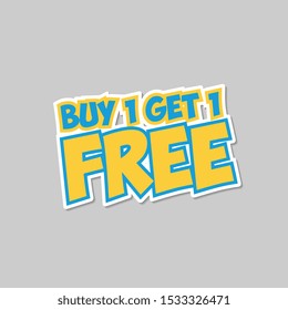 Buy One Get One Free Sticker