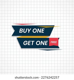 Buy one get one free tag label template design