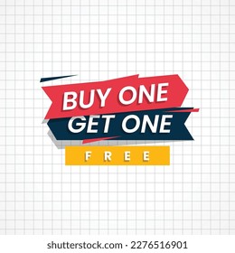 Buy one get one free tag label template design svg