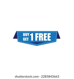 buy one get one free template design vector