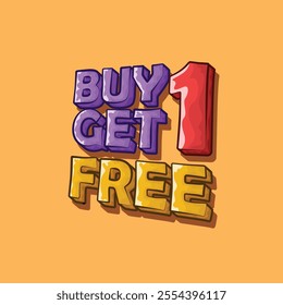 Buy One Get One Free Vector Illustration