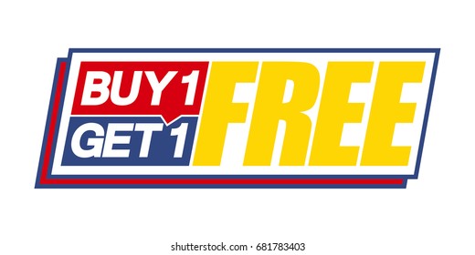 buy one get one free. vector