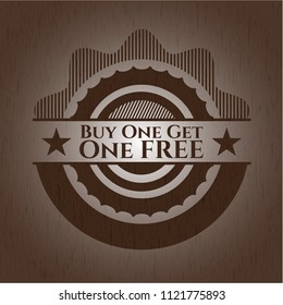 Buy one get One Free wood emblem. Vintage.