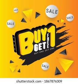 Buy one get one free.Vector illustration