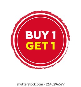 buy one get one label in the red circle
