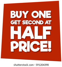 Buy One Get Second At Half Price!