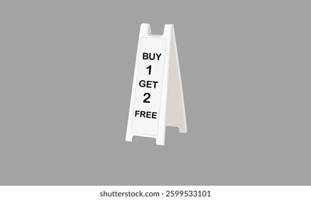 Buy one get two free Advertising Board vector illustration for use.