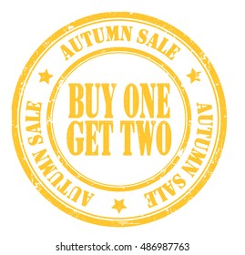  buy one get two grunge stamp, vector illustration