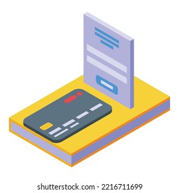 Buy online book icon isometric vector. Digital bookstore. Ebook reading