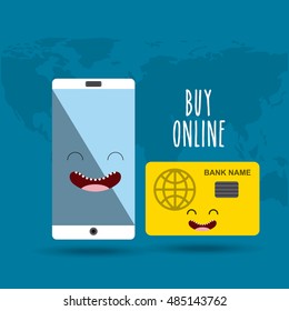 buy online character icon vector illustration design