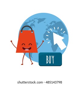 buy online character icon vector illustration design