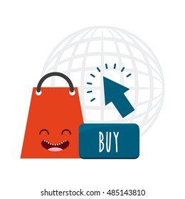 buy online character icon vector illustration design