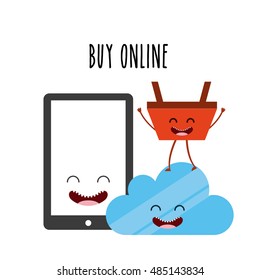 buy online character icon vector illustration design