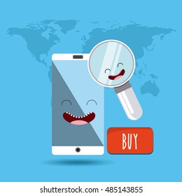 buy online character icon vector illustration design