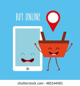 buy online character icon vector illustration design