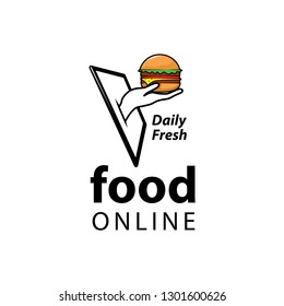 buy online fast food icon vector