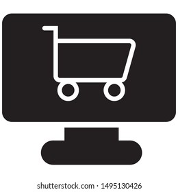 Buy online icon black vector