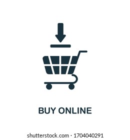 Buy Online icon. Simple illustration from e-commerce collection. Creative Buy Online icon for web design, templates, infographics and more