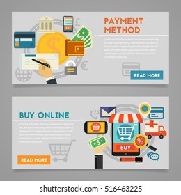Buy Online And Payment Methods Concept