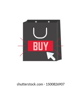 Buy Online, Purchase in One Click, Fast Delivery or Affiliate Marketing concept.