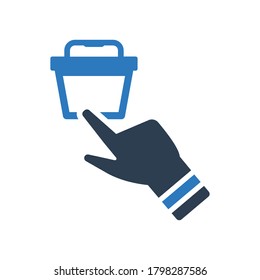 Buy online shopping icon - buy hand click icon symbol