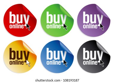 Buy online stickers set.