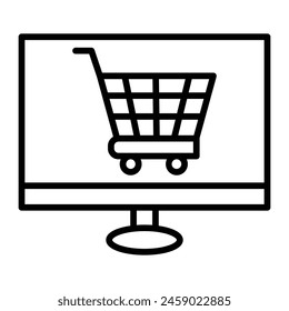 Buy Online Vector Line Icon Design