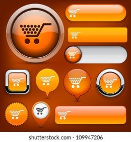 Buy orange design elements for website or app. Vector eps10.