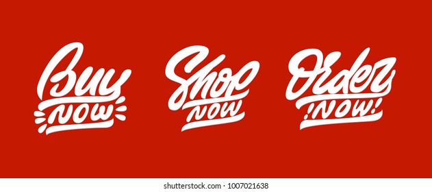 Buy, order, shop now. Premium handmade vector lettering and calligraphy phrase for invitation, greeting card, t-shirt, prints, social media, banners and posters .Vector illustration.