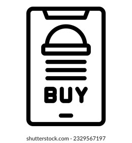 Buy phone icon outline vector. Job order. Resume report