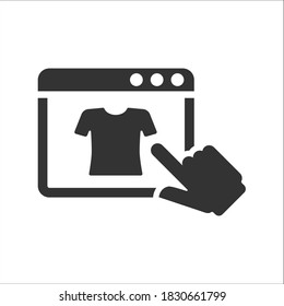 Buy product icon, vector graphics
