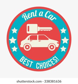 Buy or rent a car business, vector illustration graphic design.