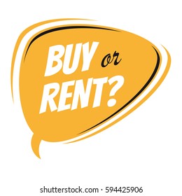 buy or rent retro speech balloon