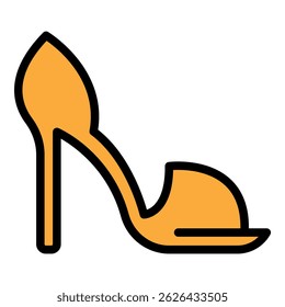 Buy sandals icon. Outline buy sandals vector icon color flat isolated