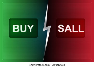BUY and SELL Buttons on digital processing Background, Interface technology future background