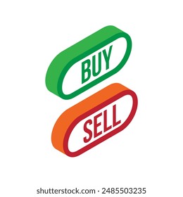 Buy sell flat vector design