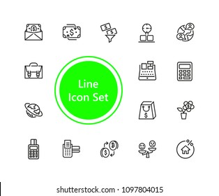 Buy and sell icon set