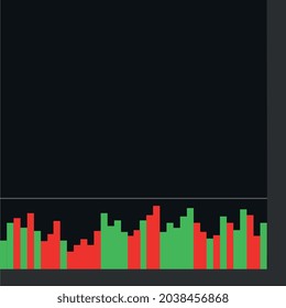 Comprar, Vender plantilla de indicador. Gráfico de indicadores de volumen.